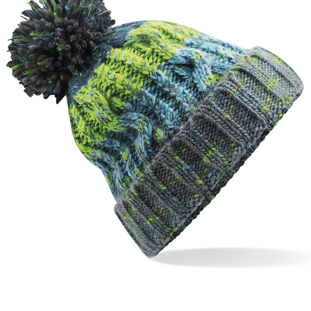 Beechfield Corkscrew Pom Pom Beanie