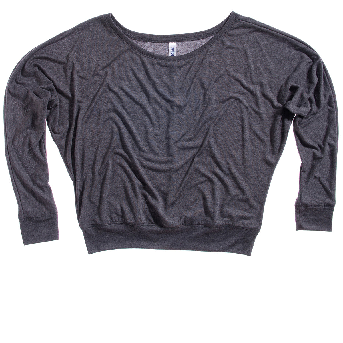 Bella & Canvas Flowy Off-The-Shoulder Long Sleeve T-Shirt