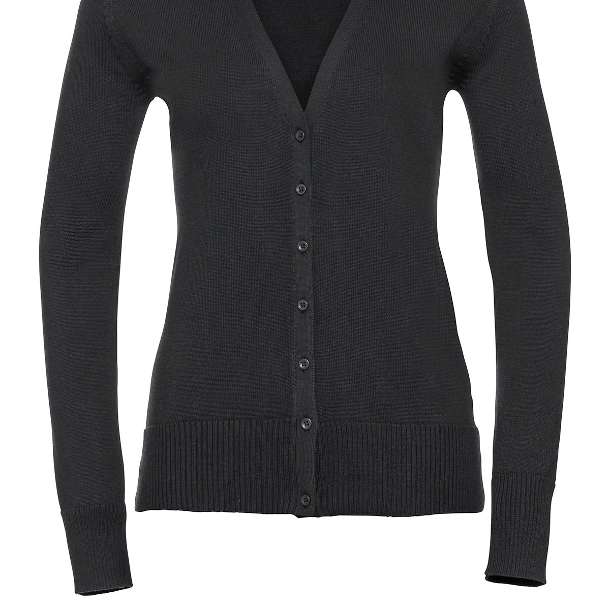 Russell Collection Women's V-Neck Knitted Cardigan