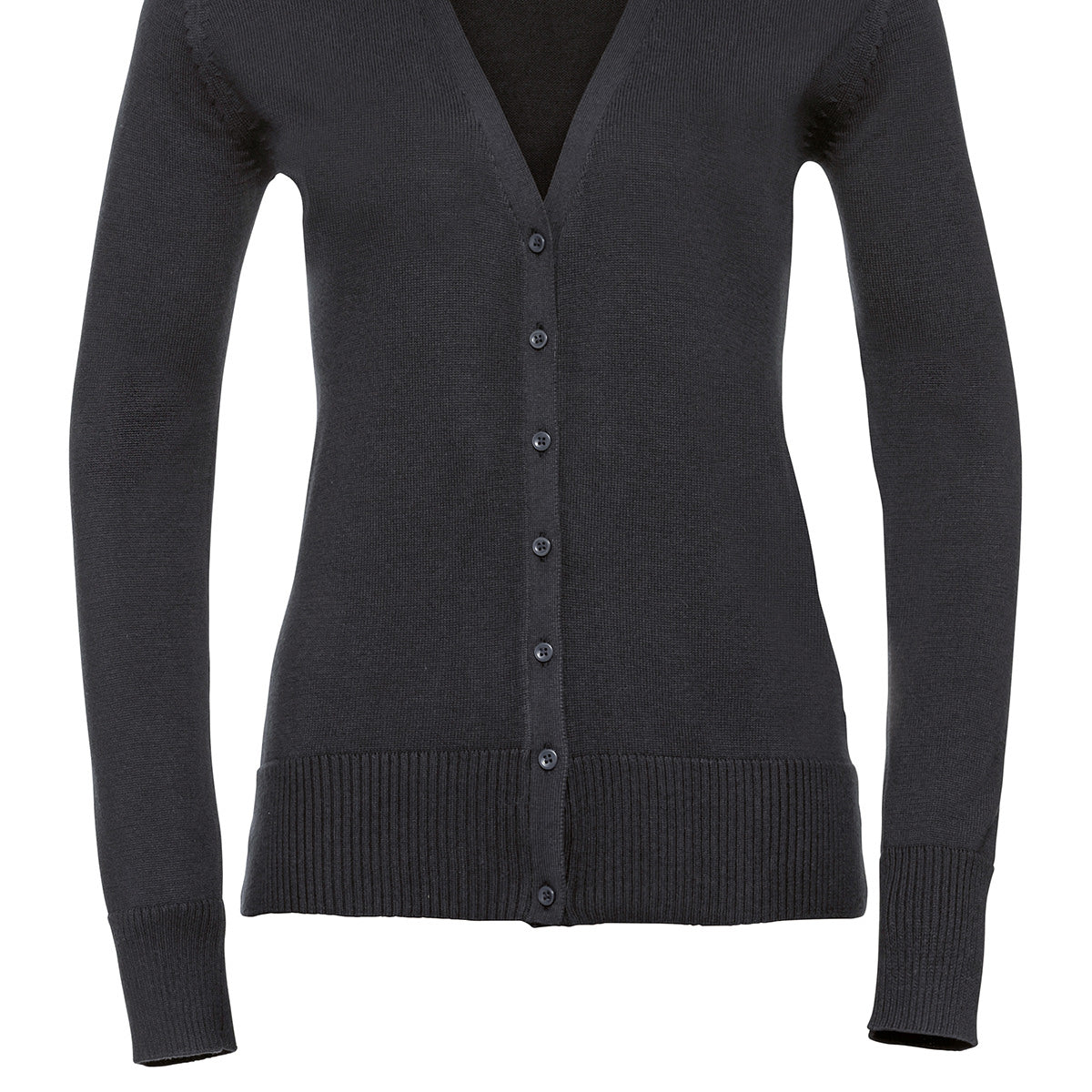 Russell Collection Women's V-Neck Knitted Cardigan