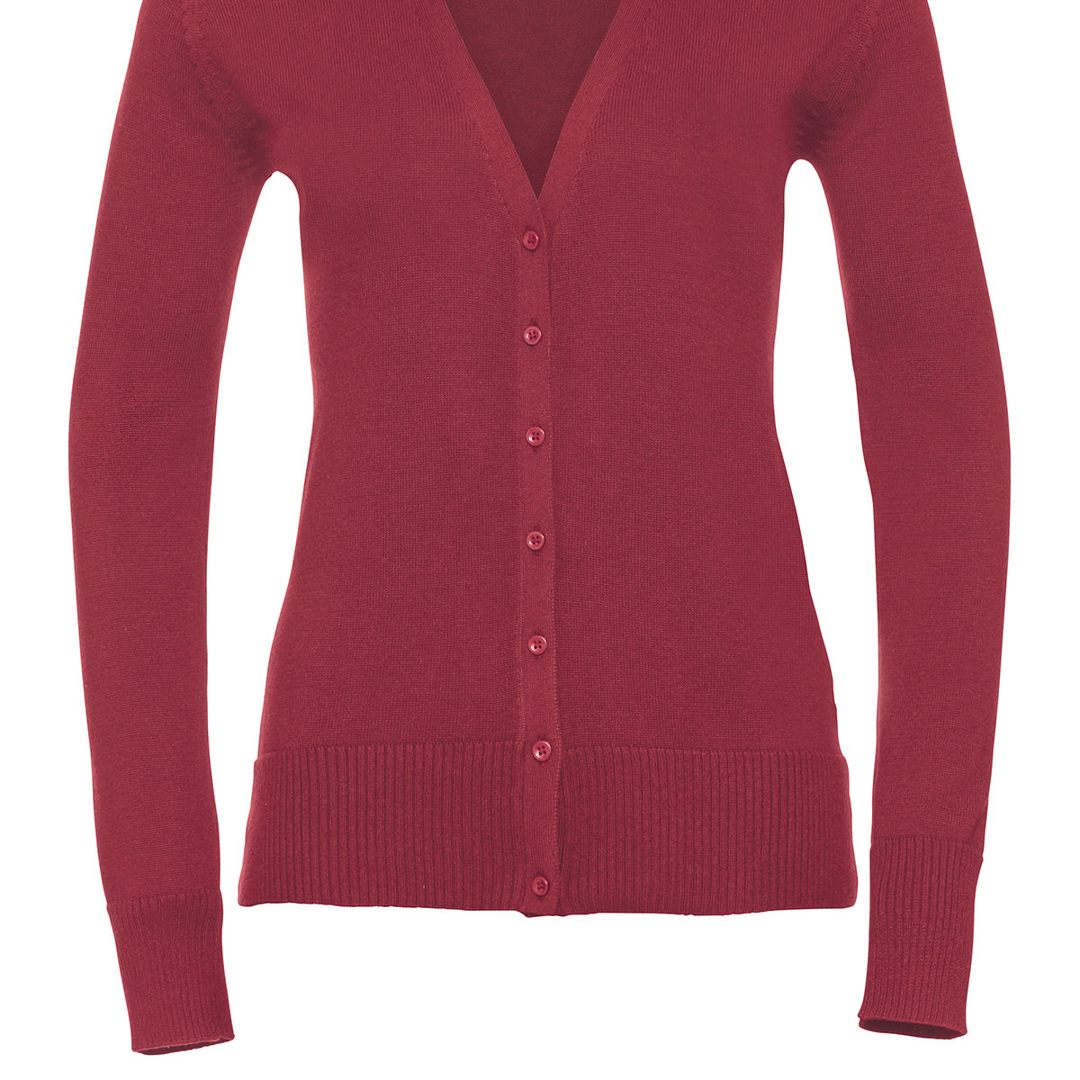 Russell Collection Women's V-Neck Knitted Cardigan