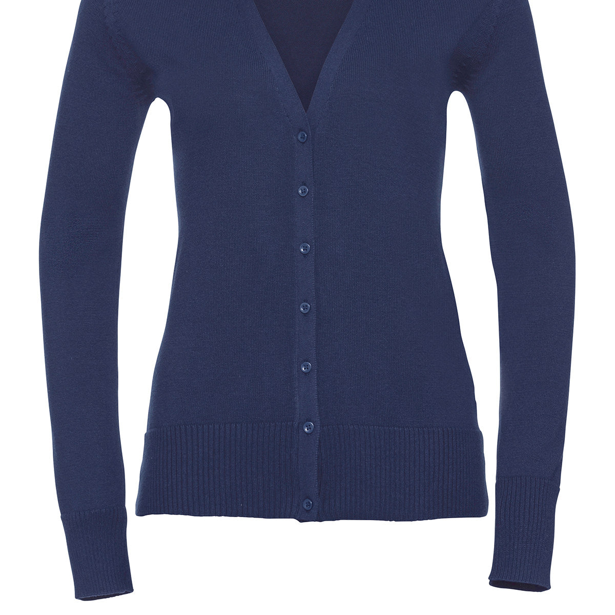 Russell Collection Women's V-Neck Knitted Cardigan