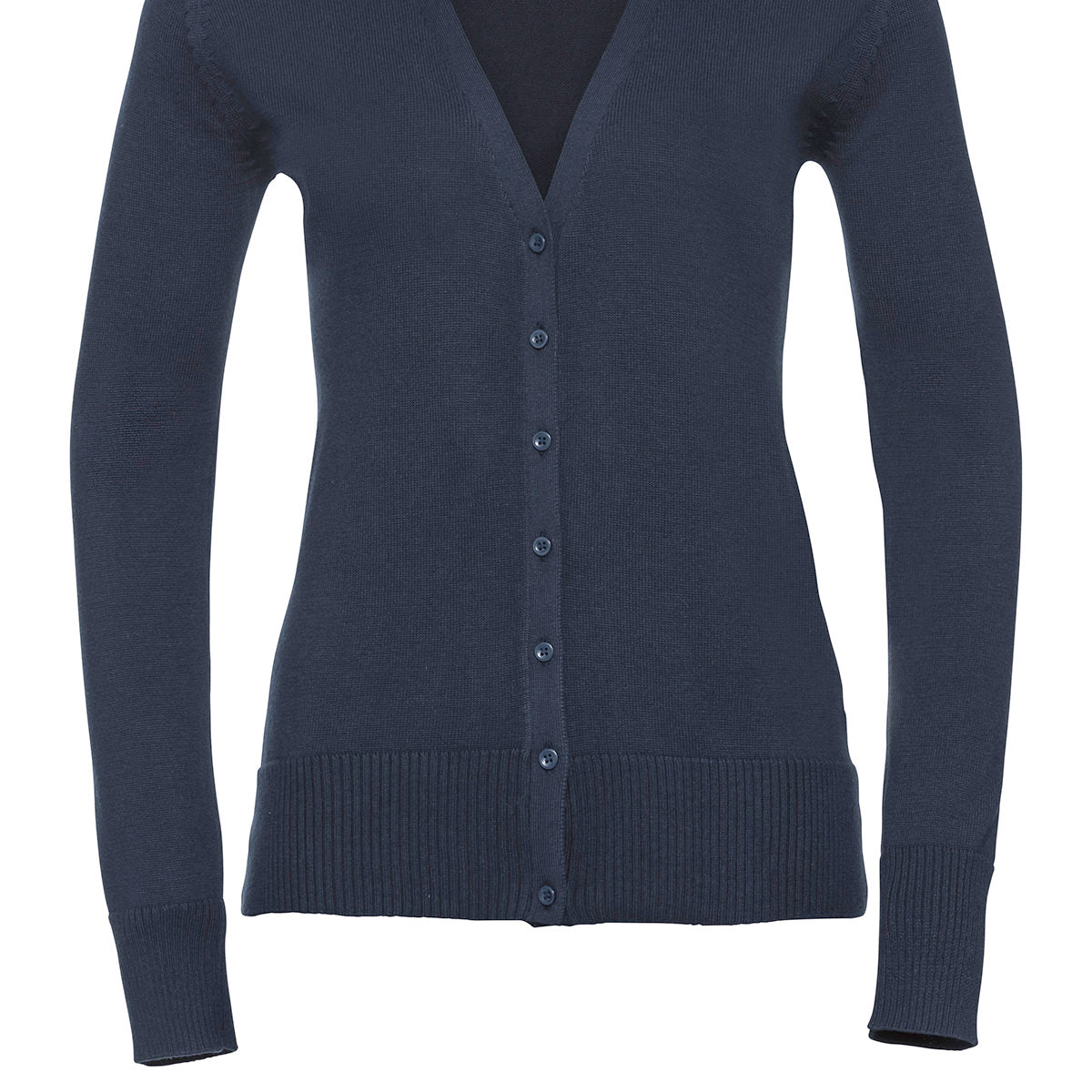 Russell Collection Women's V-Neck Knitted Cardigan