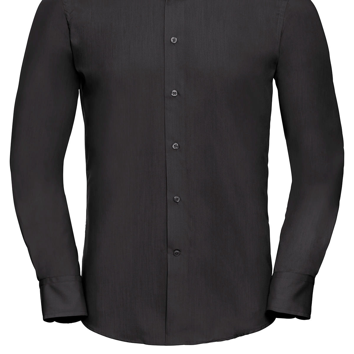 Russell Collection Long Sleeve Polycotton Easycare Fitted Poplin Shirt