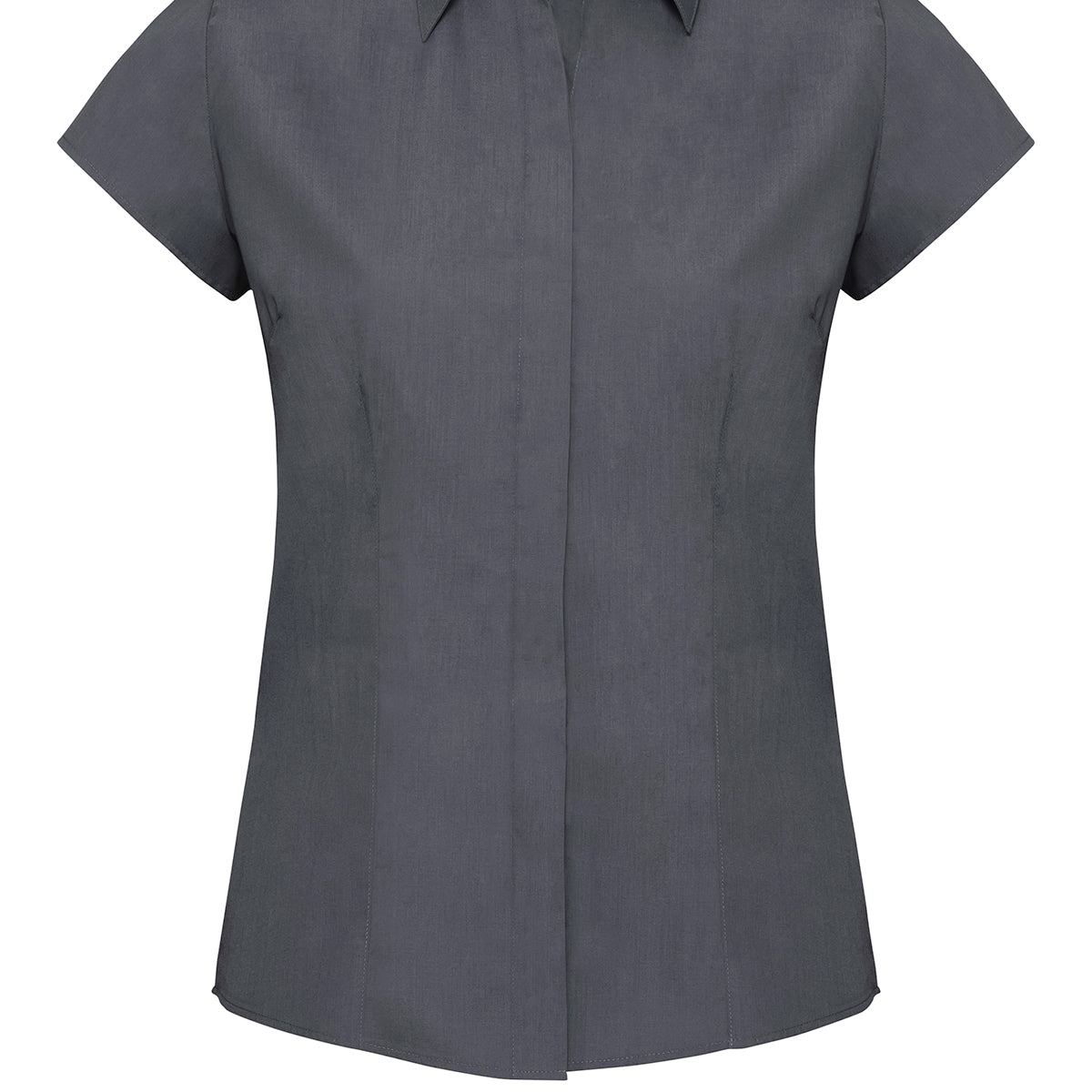 Russell Collection Women's Cap Sleeve Polycotton Easycare Fitted Poplin Shirt