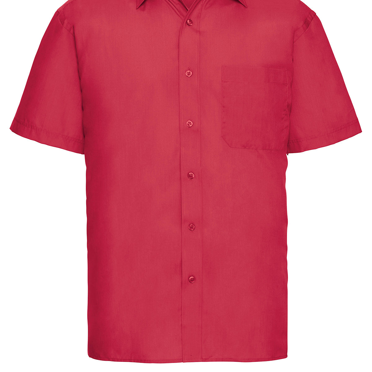 Russell Collection Short Sleeve Polycotton Easycare Poplin Shirt