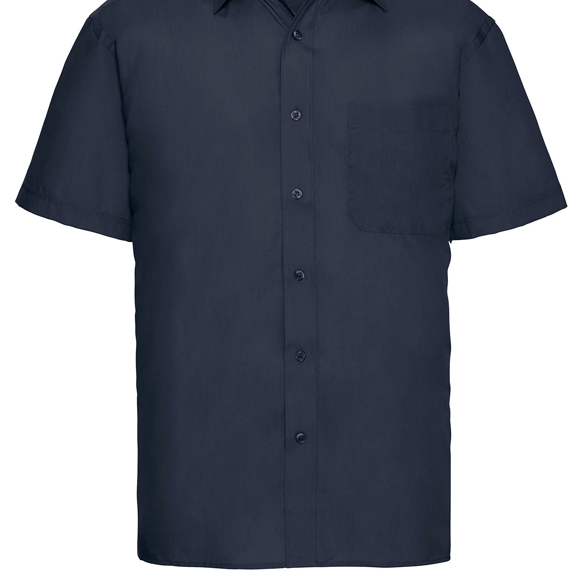 Russell Collection Short Sleeve Polycotton Easycare Poplin Shirt