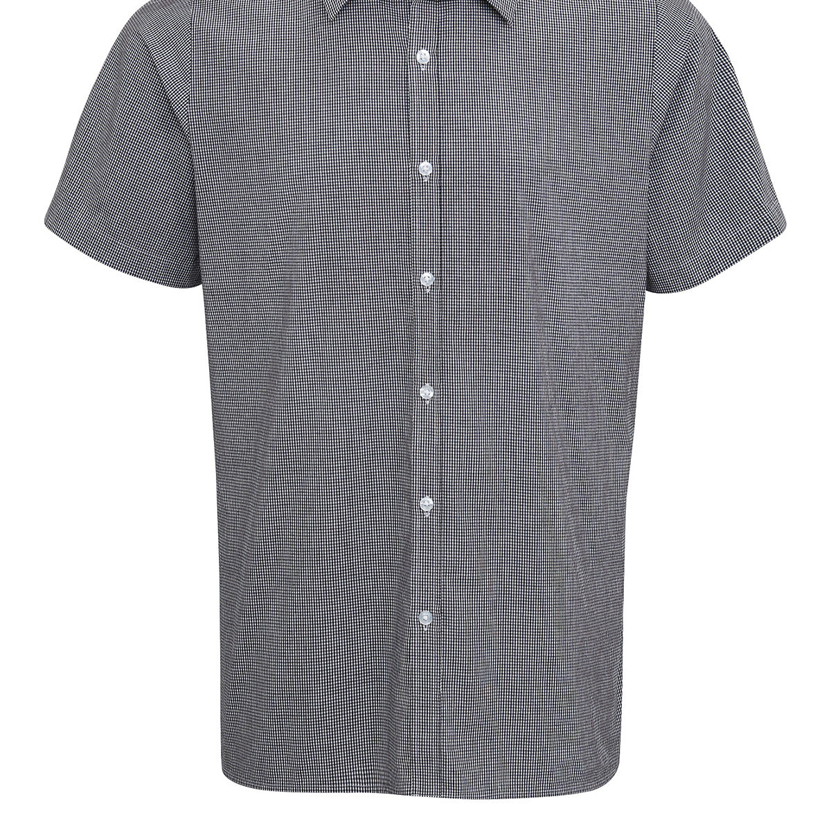 PremierMicrocheck (Gingham) Short Sleeve Cotton Shirt