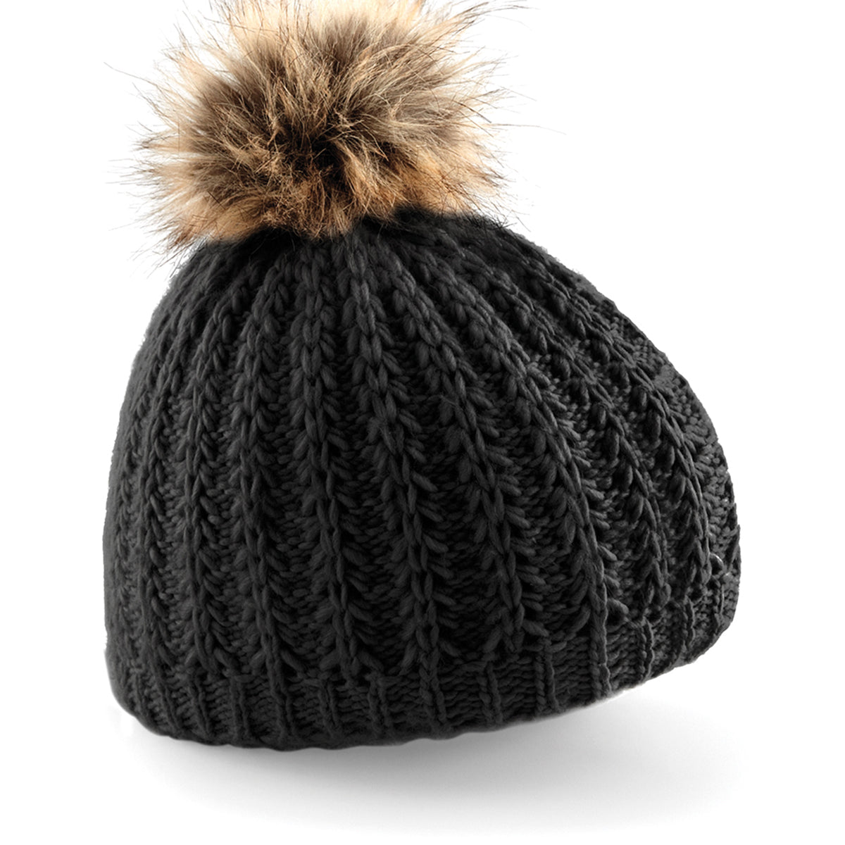 Beechfield Fur Pom Pom Beanie