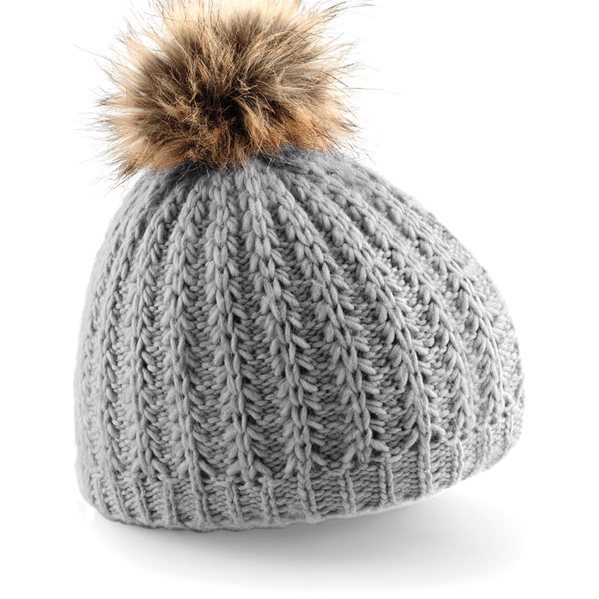 Beechfield Fur Pom Pom Beanie