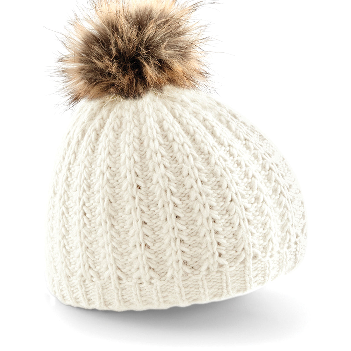Beechfield Fur Pom Pom Beanie