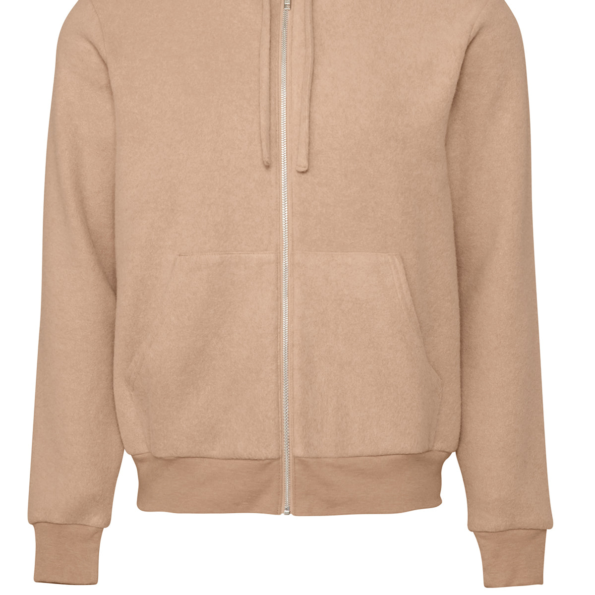 Bella & Canvas Unisex Sueded Fleece Full-Zip Hoodie