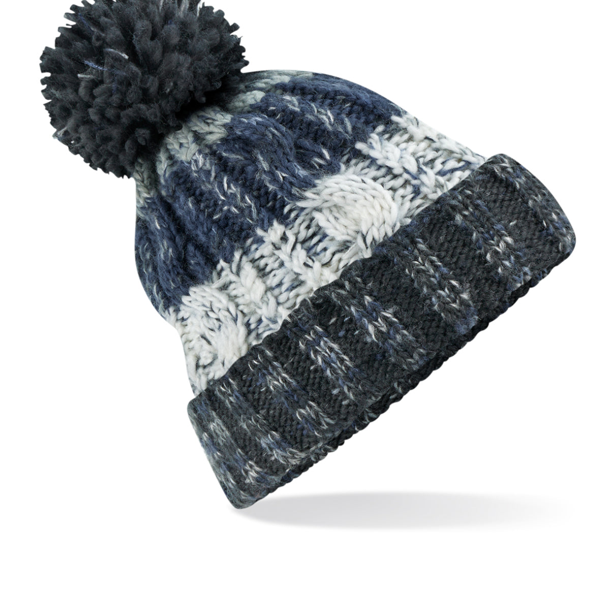 Beechfield Corkscrew Pom Pom Beanie