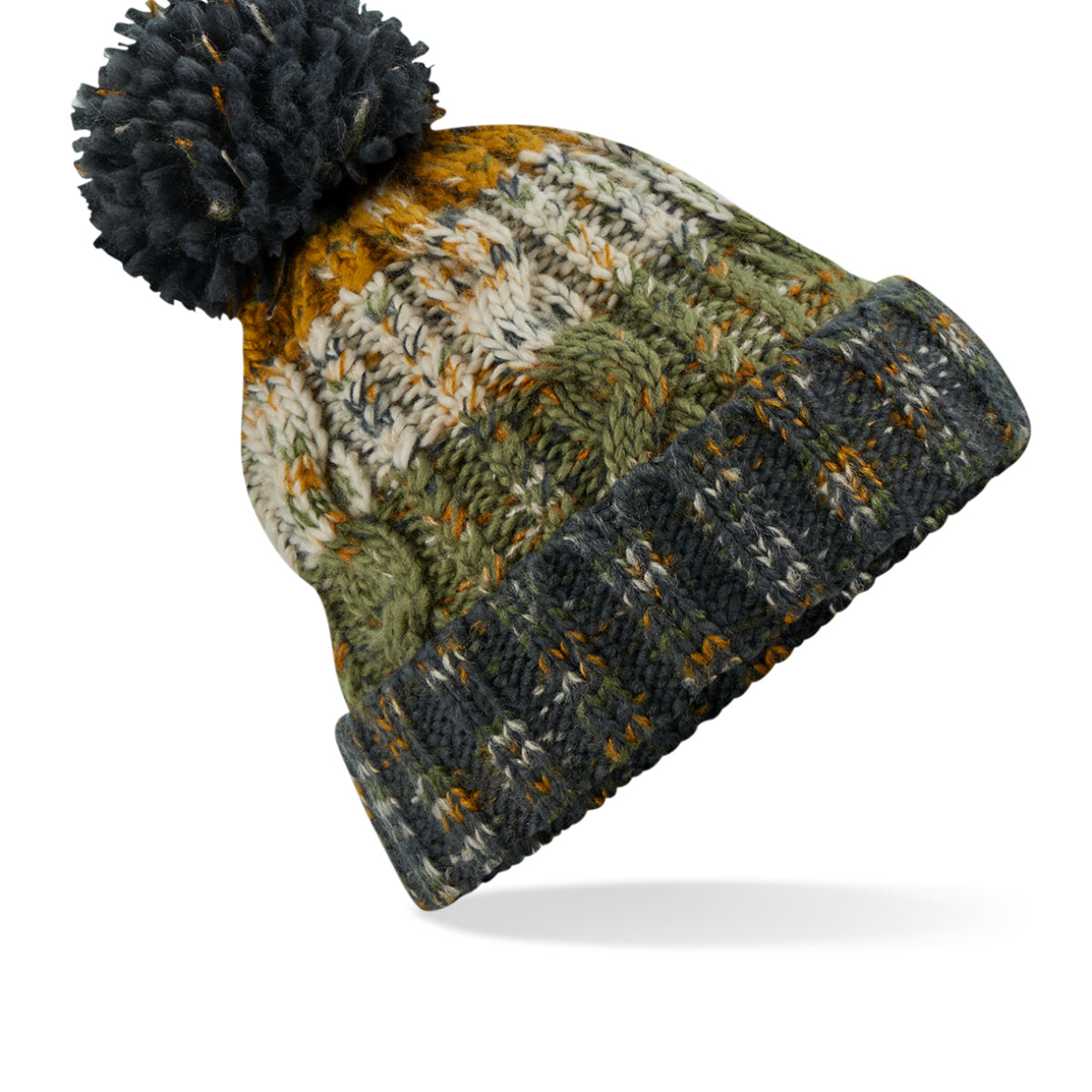 Beechfield Corkscrew Pom Pom Beanie