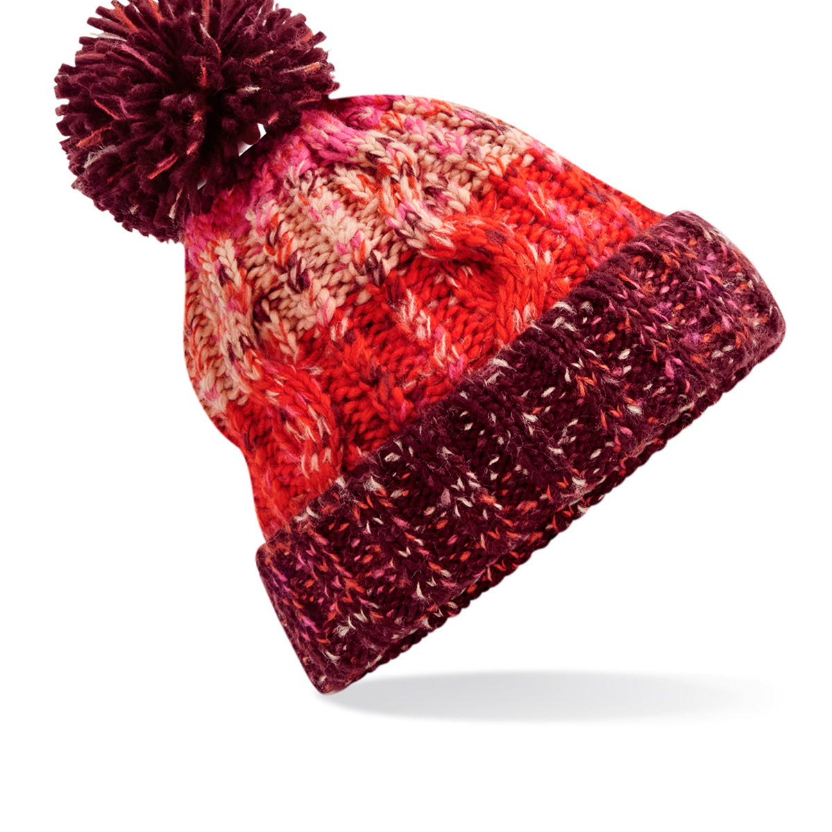 Beechfield Corkscrew Pom Pom Beanie