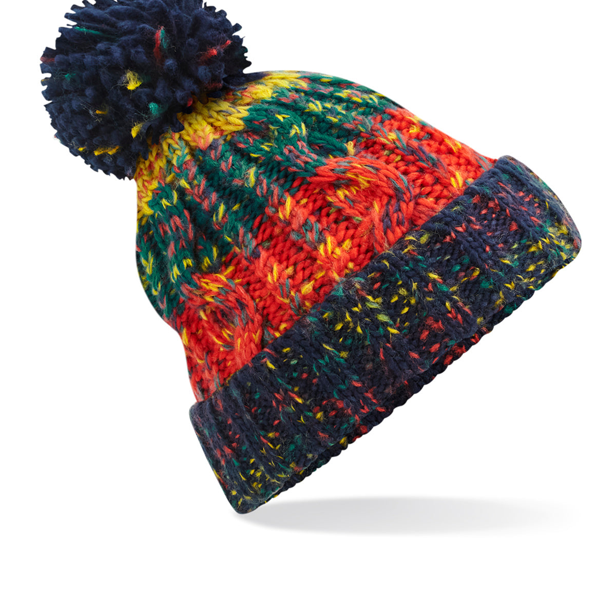 Beechfield Corkscrew Pom Pom Beanie
