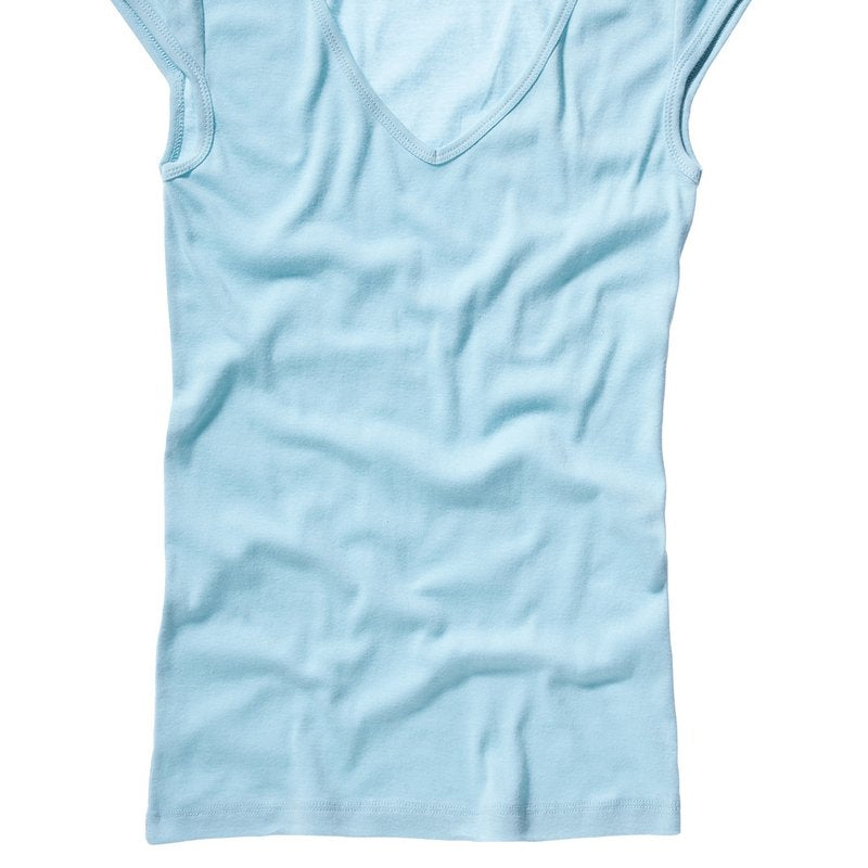 Bella & Canvas Sheer Mini Rib V-Neck T-Shirt