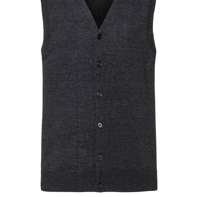 Russell Collection V-Neck Sleeveless Knitted Cardigan