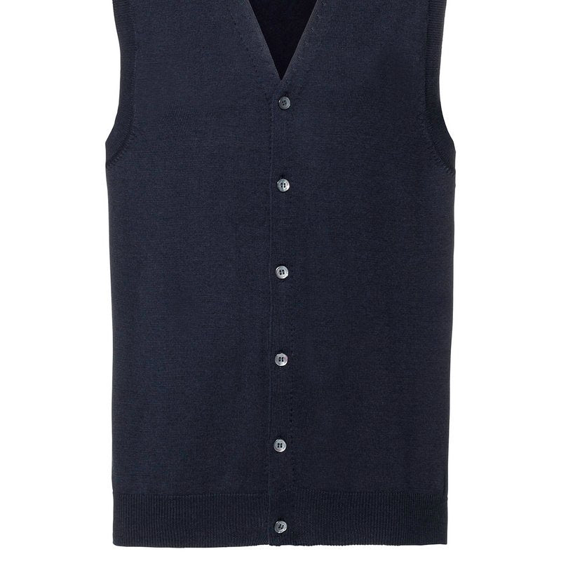 Russell Collection V-Neck Sleeveless Knitted Cardigan